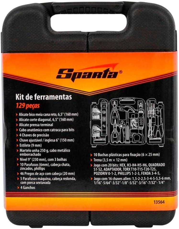 Kit de Ferramentas 129 Peças com Maleta