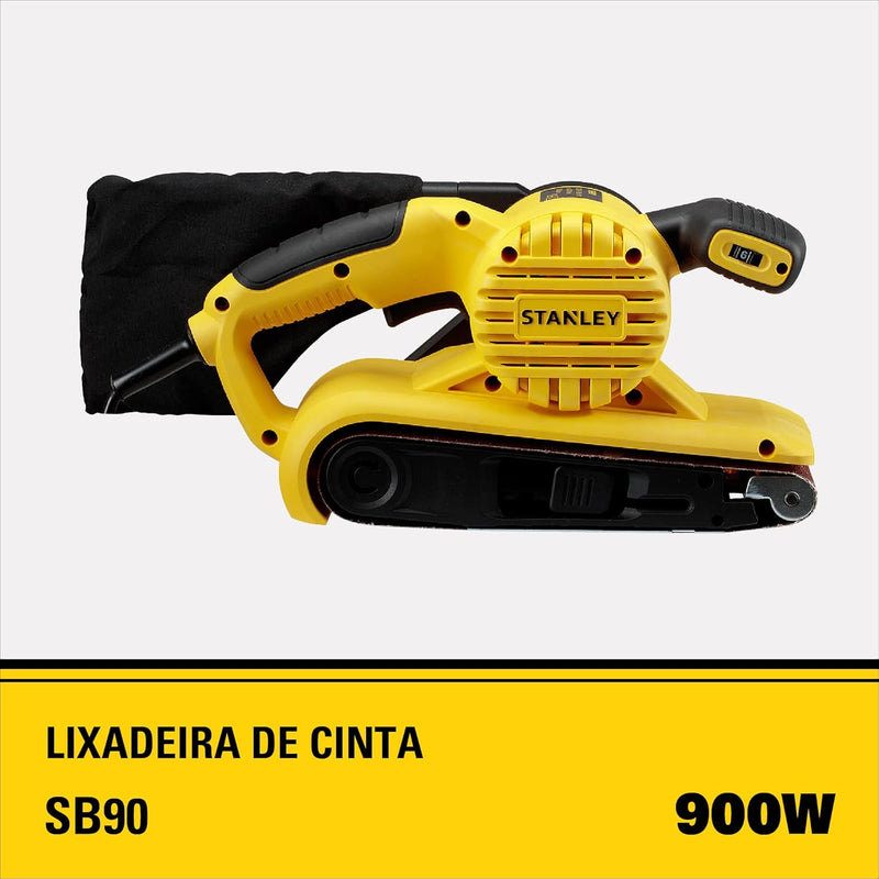 STANLEY Lixadeira de Cinta de 3 Pol. x 21 Pol. (75mm x 533mm) 900W 220V SB90