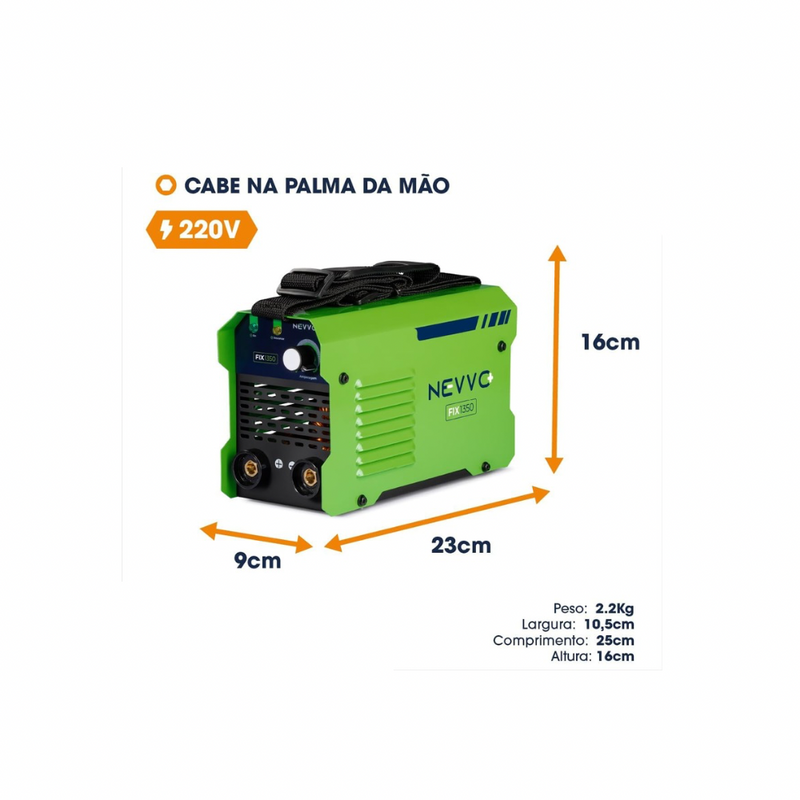 Máquina Inversora De Solda Fix1350 220v 120a Mma Tig NEVVO